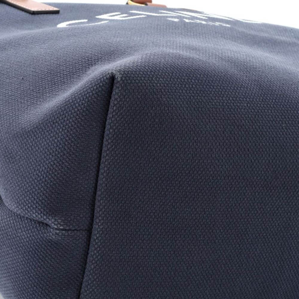 Celine Horizontal Cabas Tote Canvas with Leather Small Blue - Picture 6 of 8